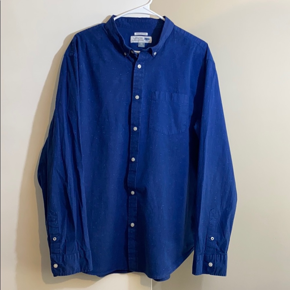 Heathered blue button down from old navy classic